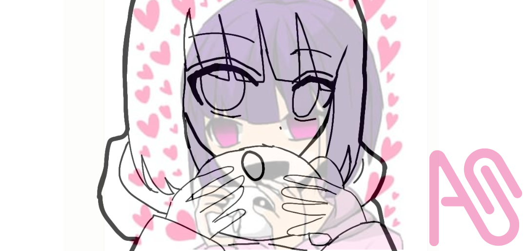 4年前のOCイラスト❤️‍🩹リメイクしてみた！ Illust of りめむ リメイク original 病み digital oc 病みかわいい りめむワールド オリキャラ女子 ハート大量発生 眉毛は生えました