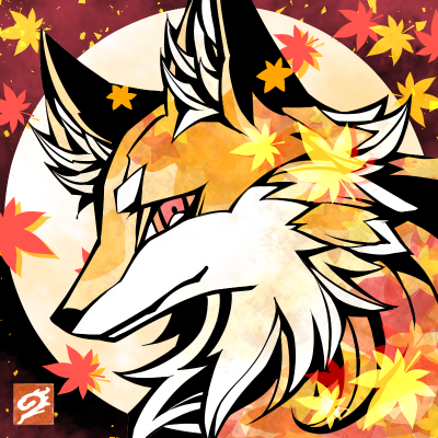 秋色狐 フリーアイコン】秋色狐 九廸じゃく - Illustrations ART street