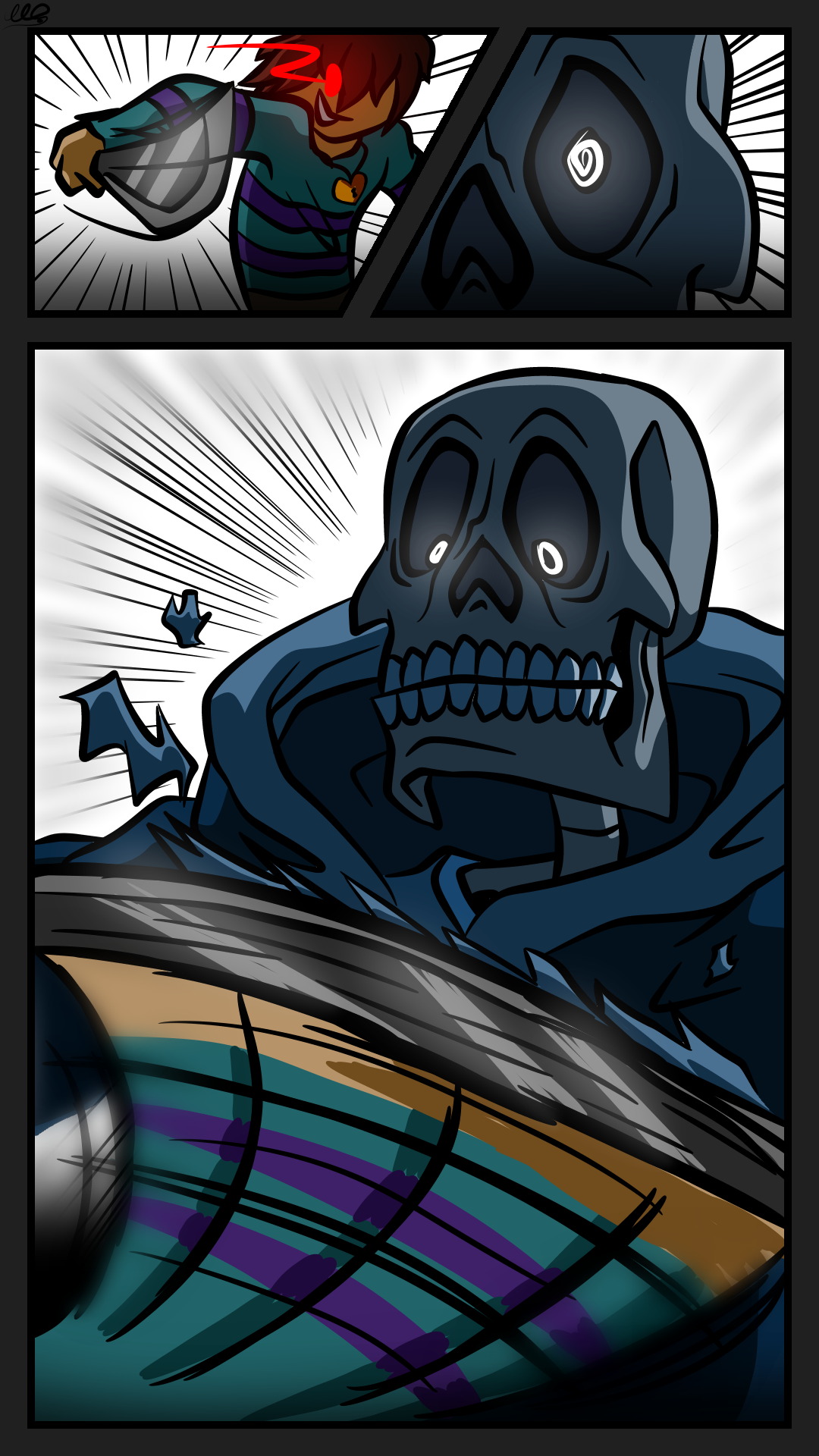 Sans's Death Comic Style Mark Charles - Illustrations ART street
