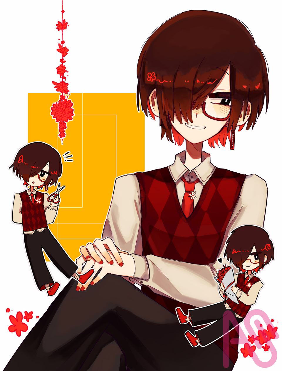 : )  Illust of ayaao chibi medibangpaint boy oc