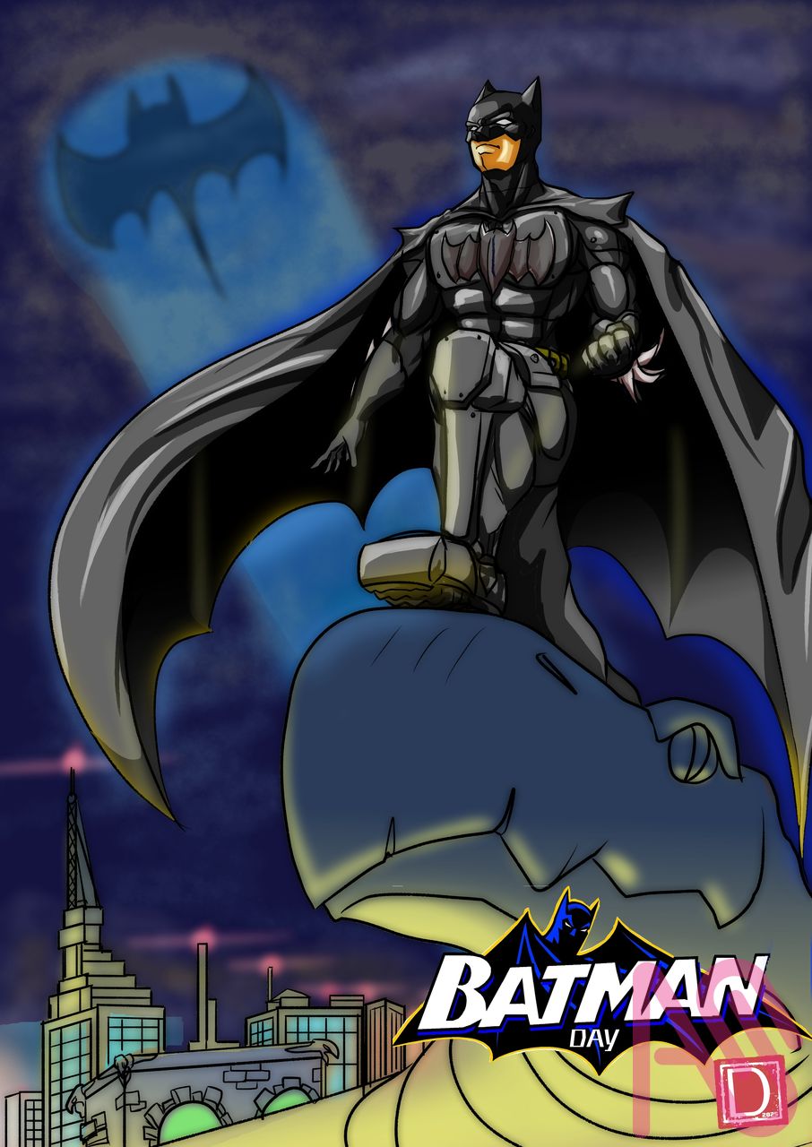 Happy Batman Day Illust of Adhi Trahono medibangpaint digital Batman superhero Timelapse batmanday