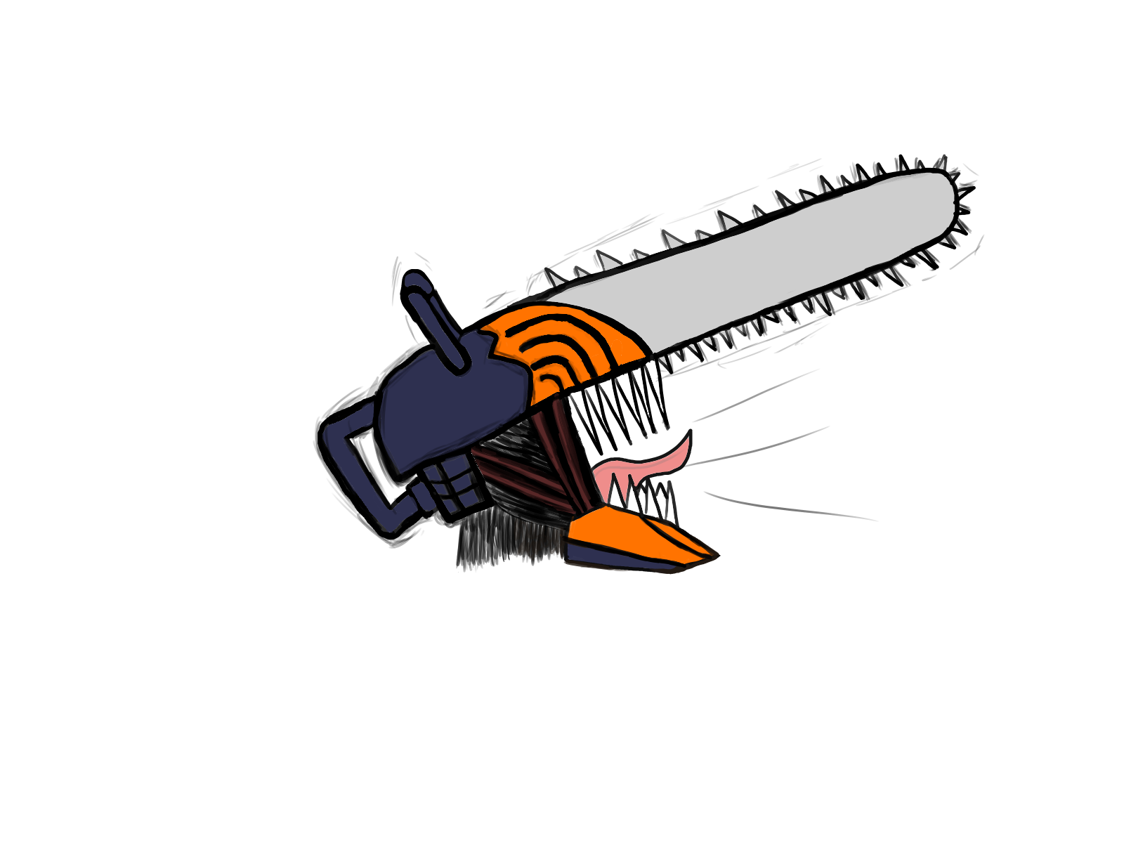 Chainsaw Man Head Super0ofio Illustrations ART street