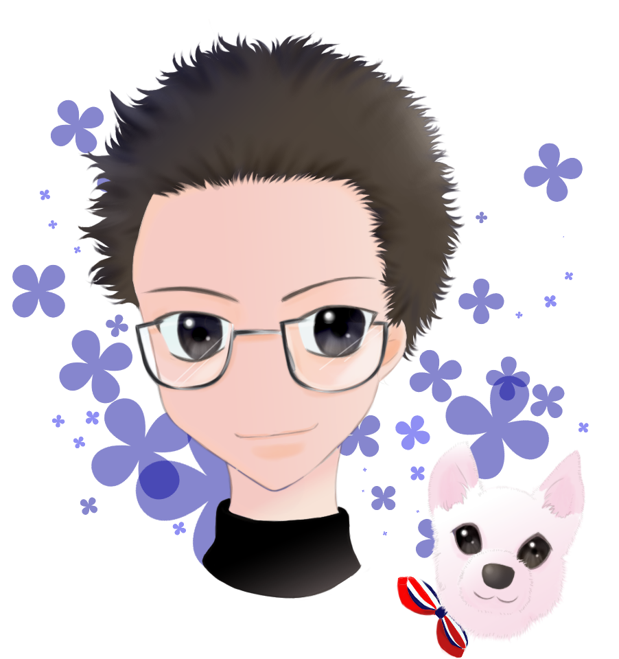 わんことメガネ男子 りくり 架織 イラスト Art Street アートストリート