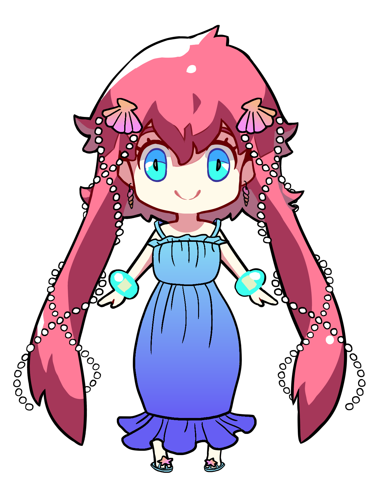 Medichan In Mermaid Inspired Dress Sai In イラスト Art Street アートストリート