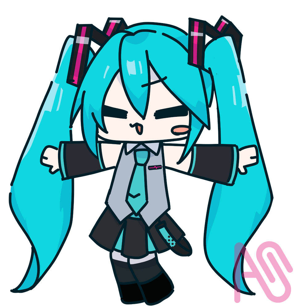 みにみく（差分あり） Illust of 🍫ちょこみんと🎀 hatsunemiku illustration chibi 初音ミクV6