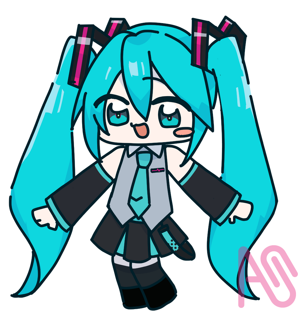 みにみく（差分あり） Illust of 🍫ちょこみんと🎀 hatsunemiku illustration chibi 初音ミクV6