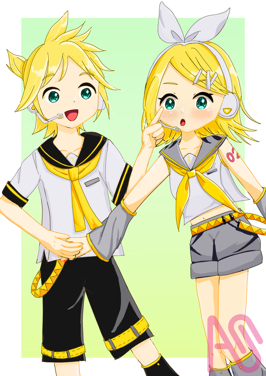 リン＆レン Illust of Honobono 男女 Kagamine_Rin VOCALOID メディバンペイント KagamineLen 鏡音リン・レン 2人 本気絵
