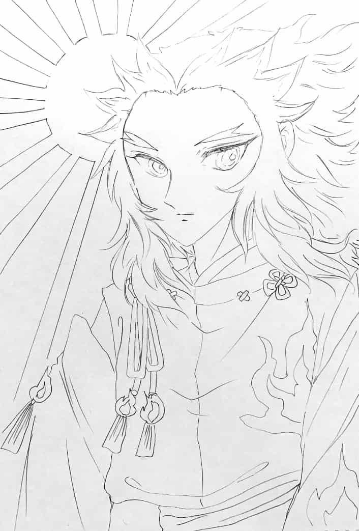 煉獄さん 線画 背景日輪バージョン Tukuyomi イラスト Art Street アートストリート 煉獄さん 線画 背景日輪バージョン Tukuyomi イラスト Art Street アートストリート