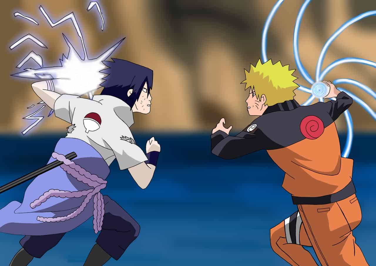 Sasuke Vs Naruto Naruto Frenchpigeon イラスト Art Street アートストリート