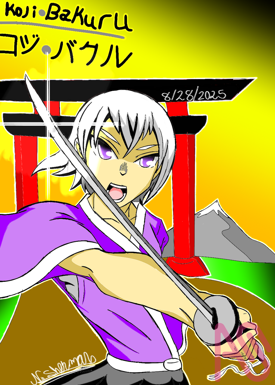Koji Bakuru illustration  Illust of Navaree sherman Japan anime digital oc digitaldrawing samurai shonen