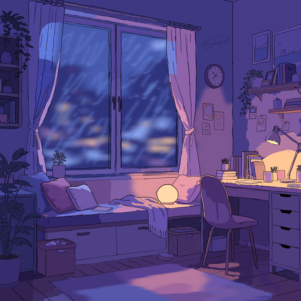 Home Illust of Reytrins illustration medibangpaint digital purple scenery lofi cozy