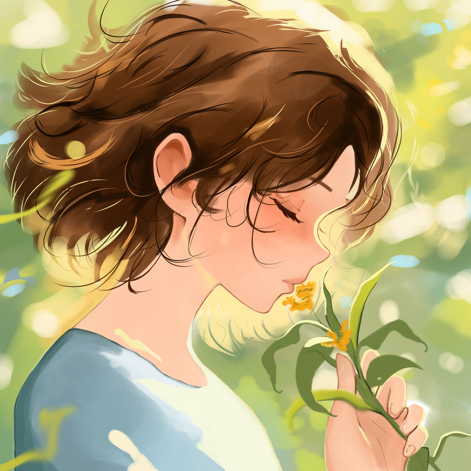 sweet smell  Illust of Milly girl drawing art anime original cute medibangpaint digital oc cutegirl