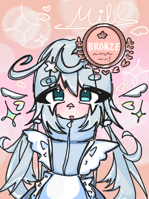 みるくちゃブロンズおめー!!!!! Illust of 星密 りり✨💫＠代選中 medibangpaint cute みるちゃは可愛い 先輩✨ 下まつげやば笑 最近謎にこれなのよ、誰か描き方ｵｼｴﾃ