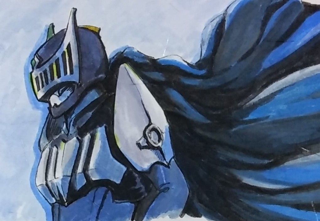 仮面ライダーナイト　ぱるぷさんへ Illust of かんきせん fanart analog ぱるぷさんへ 仮面ライダーナイト 早く板タブを買いたい