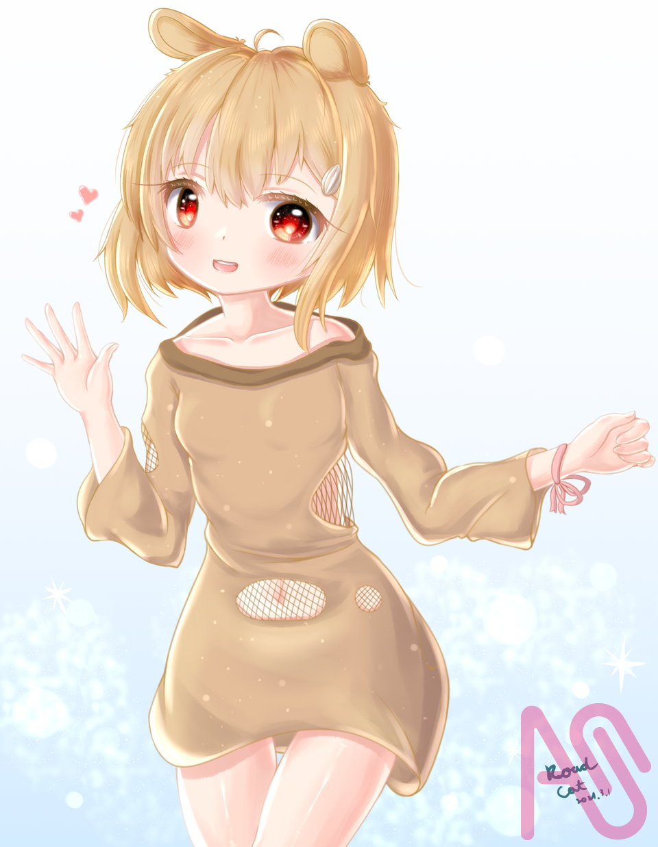 琴 Illust of 路邊的野猫 girl fanart cute kawaii よその子 animal_ears 過去絵 shorthair 絵柄が好みって人にフォローされたい