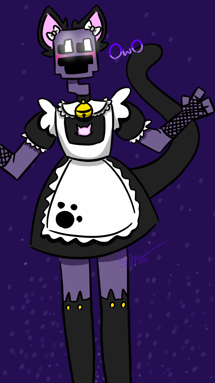 Maid Dress Afton Glitchrat 🐀 Illustrations ART street