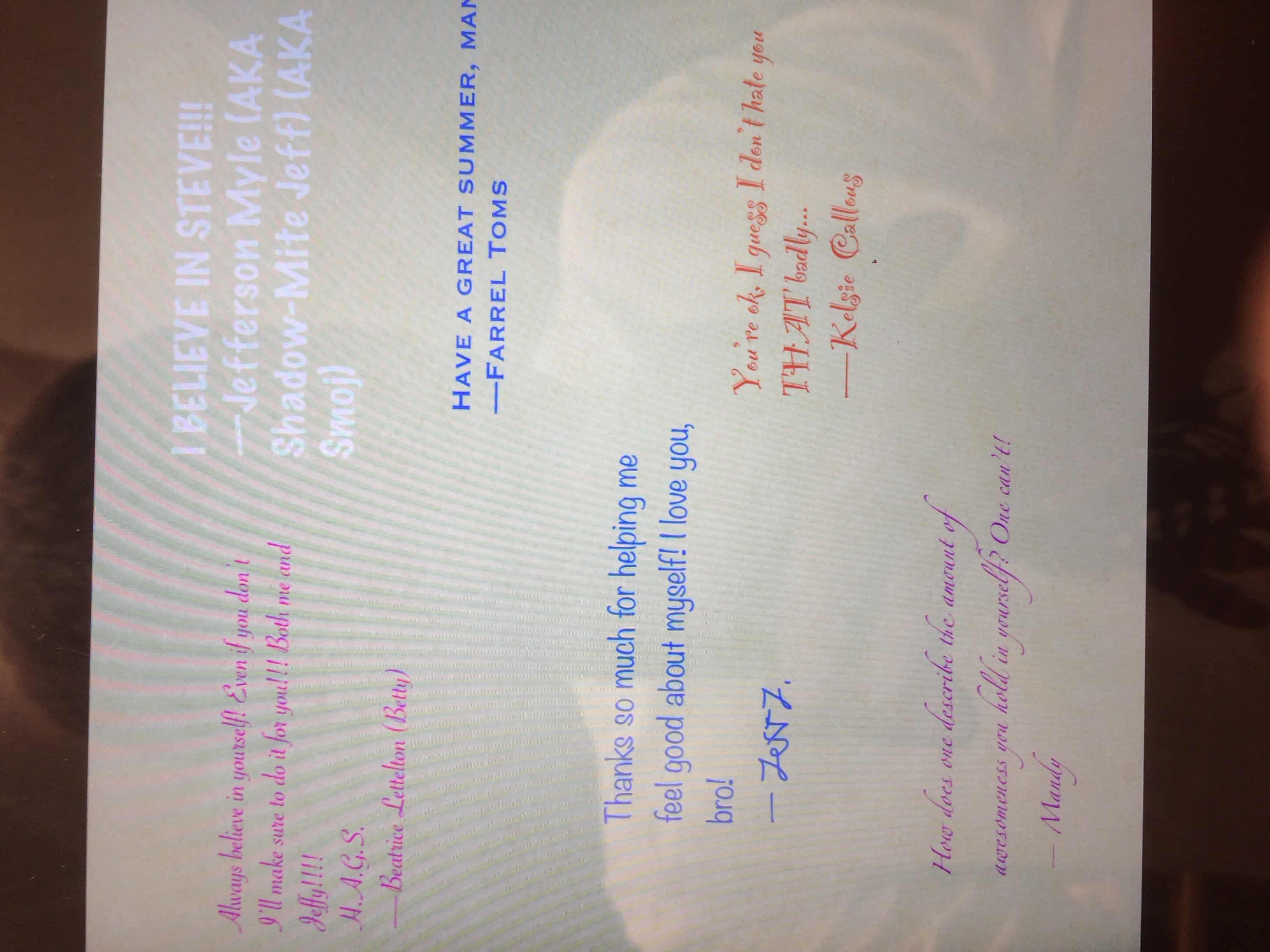 Yearbook Signatures From The Gang Jeff2kgamer S Topic Art Street Dan would usually pass around his yearbook for signatures. medibang