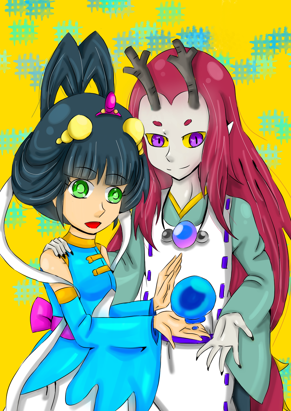 乙姬＆難陀龍王 瞌瞌miri - イラスト ART street (アートストリート)