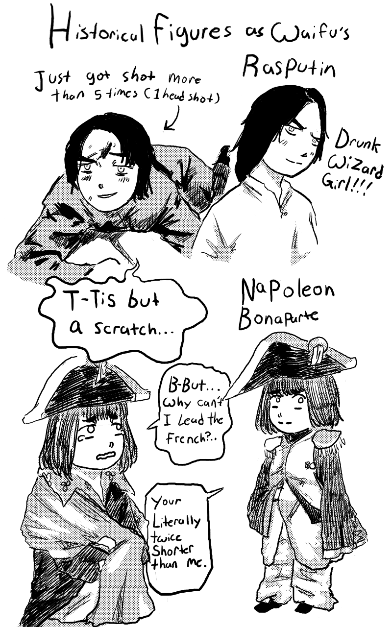 Historical Figures as Waifu's Flashydiver Illustrations ART street