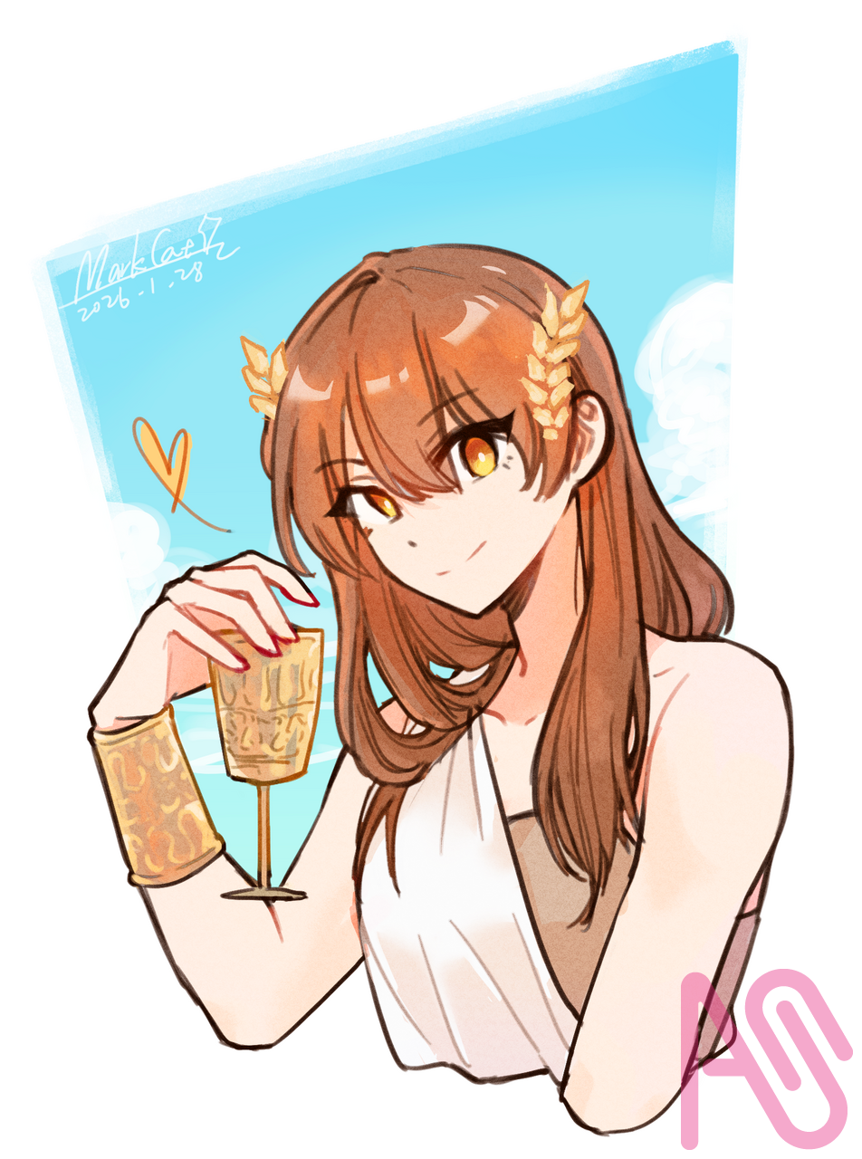 2019 and 2026 Illust of 萌爆了的阿喵 girl greek brownhair browneyes
