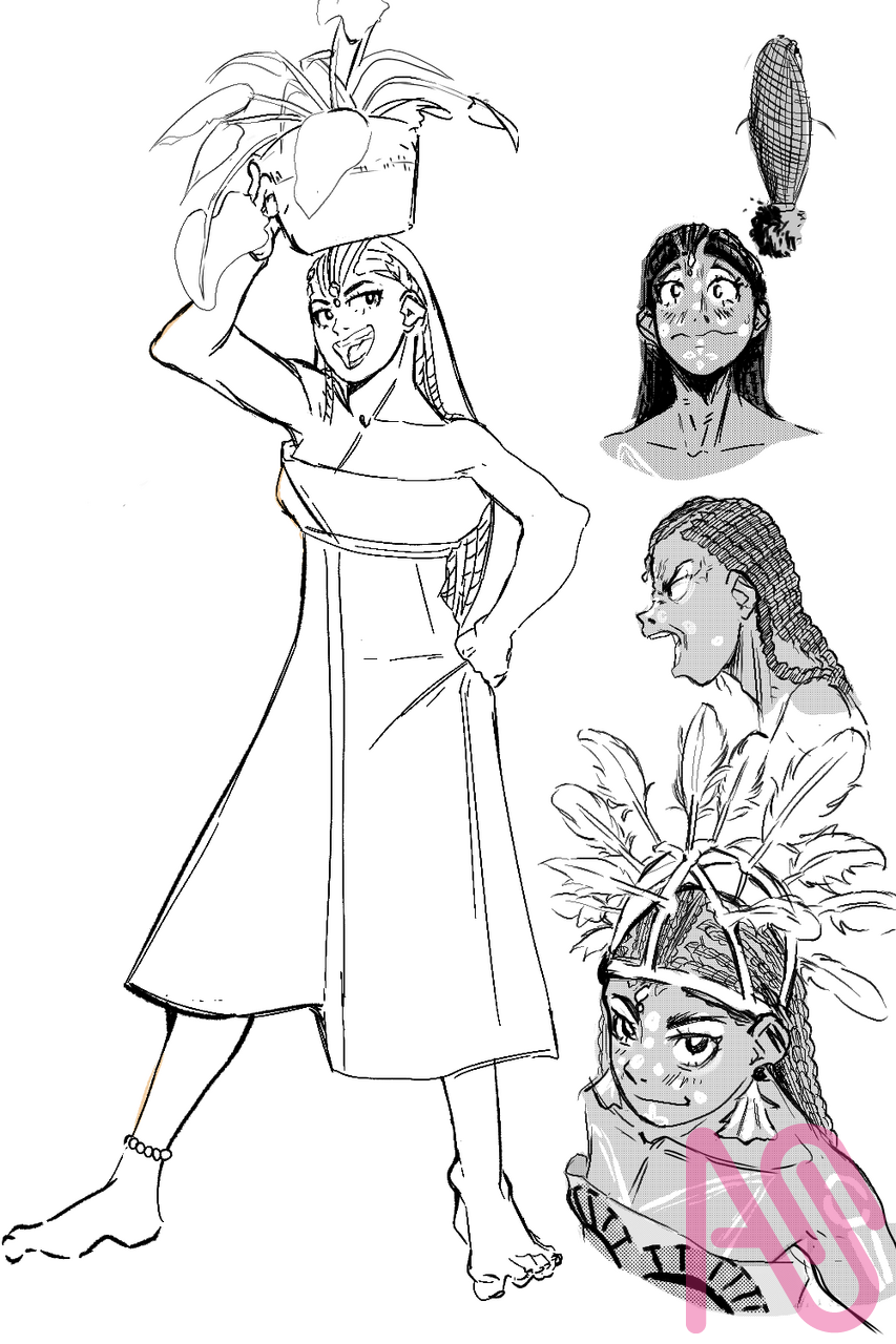 Protagonist of my one shot ( manga) [2/2] Illust of Turbo_sun56 girl drawing illustration art anime cute manga Theyamfield Lechampd'igname