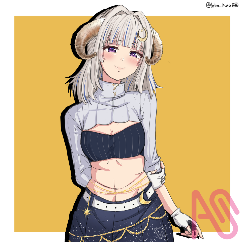 AURORA ATRIA - 31 AUGUST 2024 Illust of Wolf Kuro fanart line_art art anime original oc medibang color virtual_YouTuber AURORAATRIA