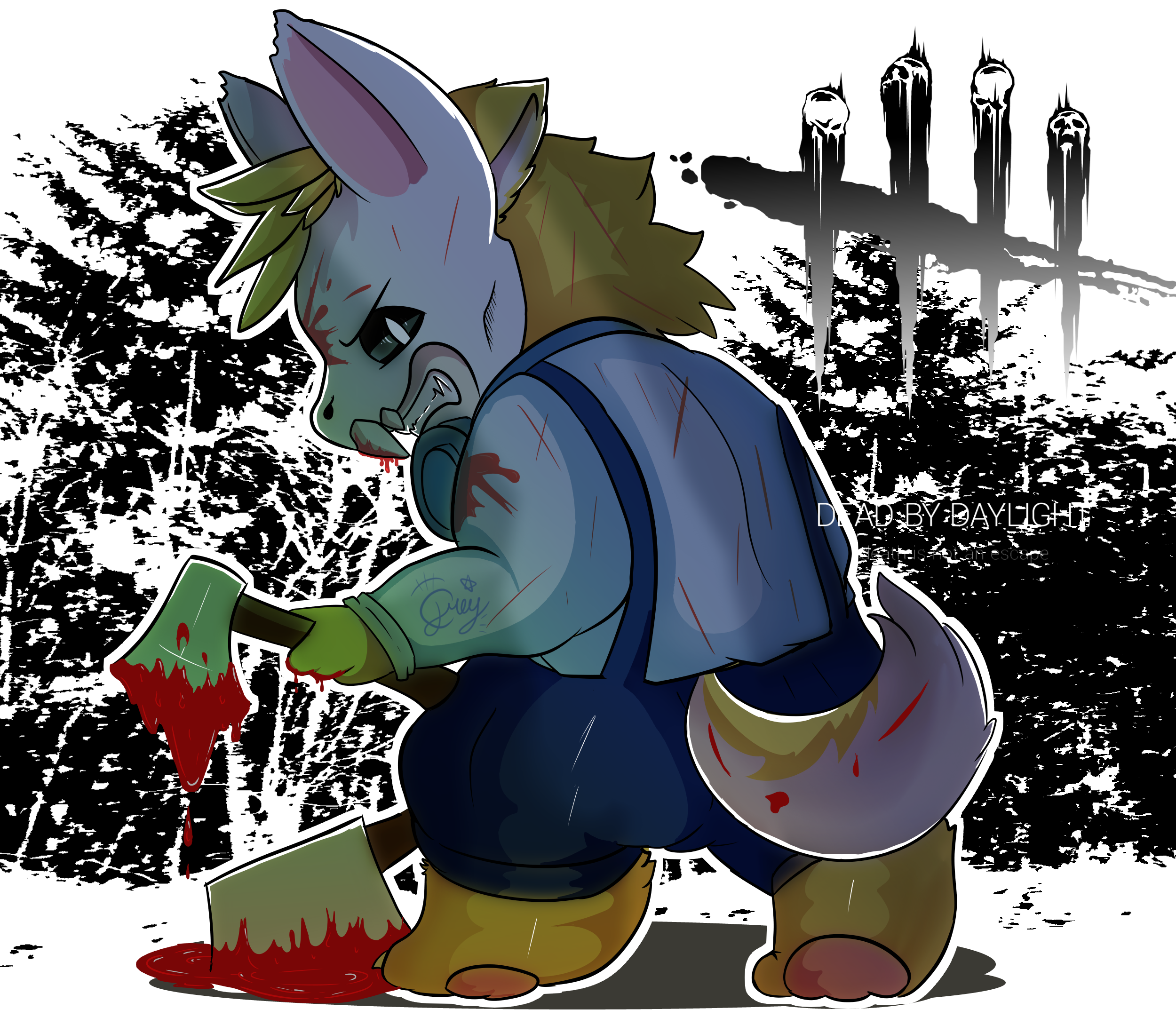 The Hunter Dead By Daylight Grey Wolfie イラスト Art Street アートストリート The Hunter Dead By Daylight Grey Wolfie イラスト Art Street アートストリート