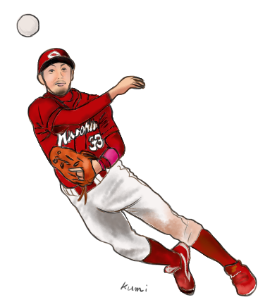 カープ 菊池涼介 くみえぃてぃぶ イラスト Art Street アートストリート