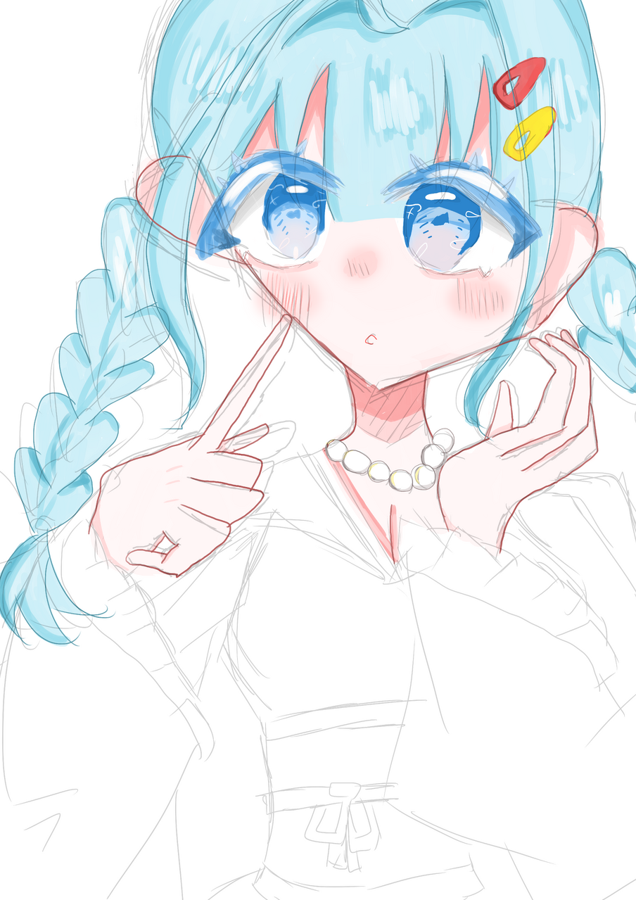  くらげちゃん　途中経過 Illust of 青空星来😎　代選中！ medibangpaint 本気絵に近しいやつ くらげちゃん