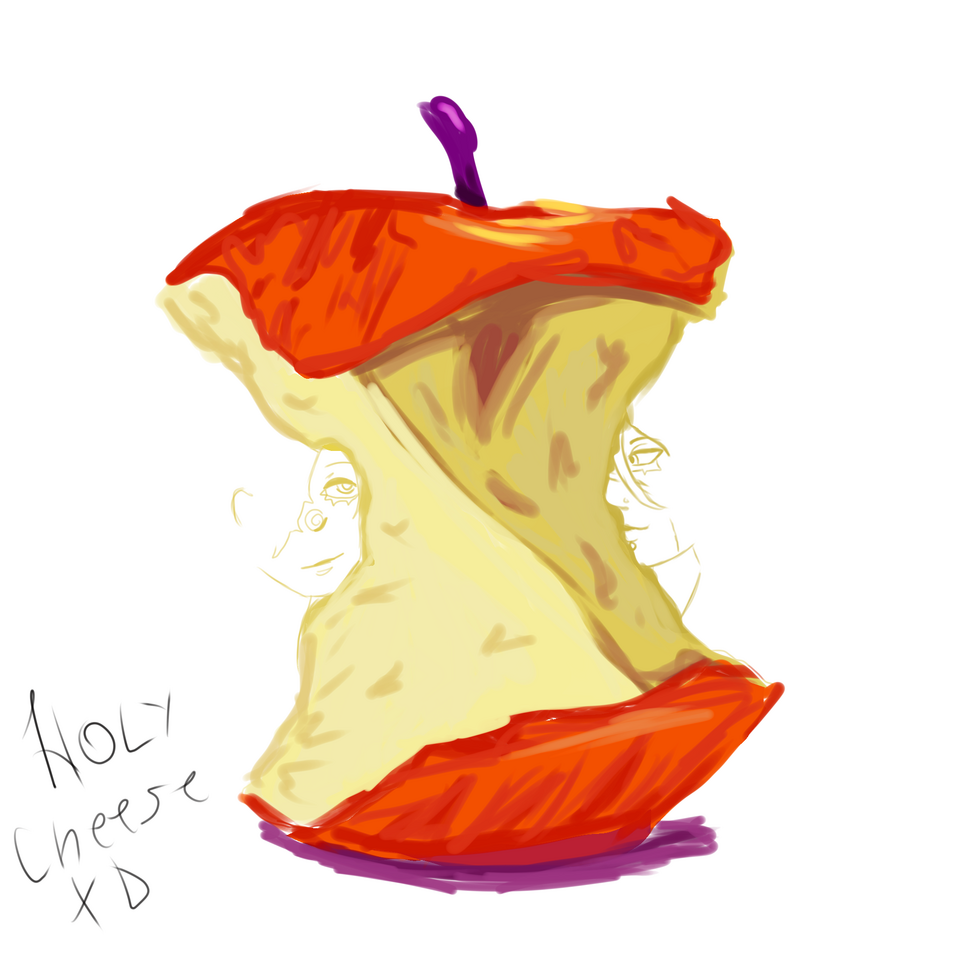 Apple trend with kryai Illust of #no1 HOLY CHEESE XD HATER!! doodle Cheese.