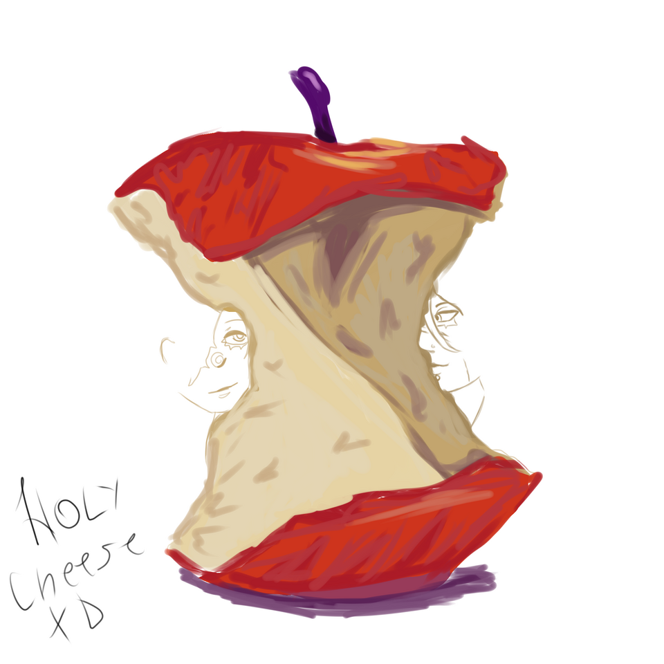 Apple trend with kryai Illust of #no1 HOLY CHEESE XD HATER!! doodle Cheese.