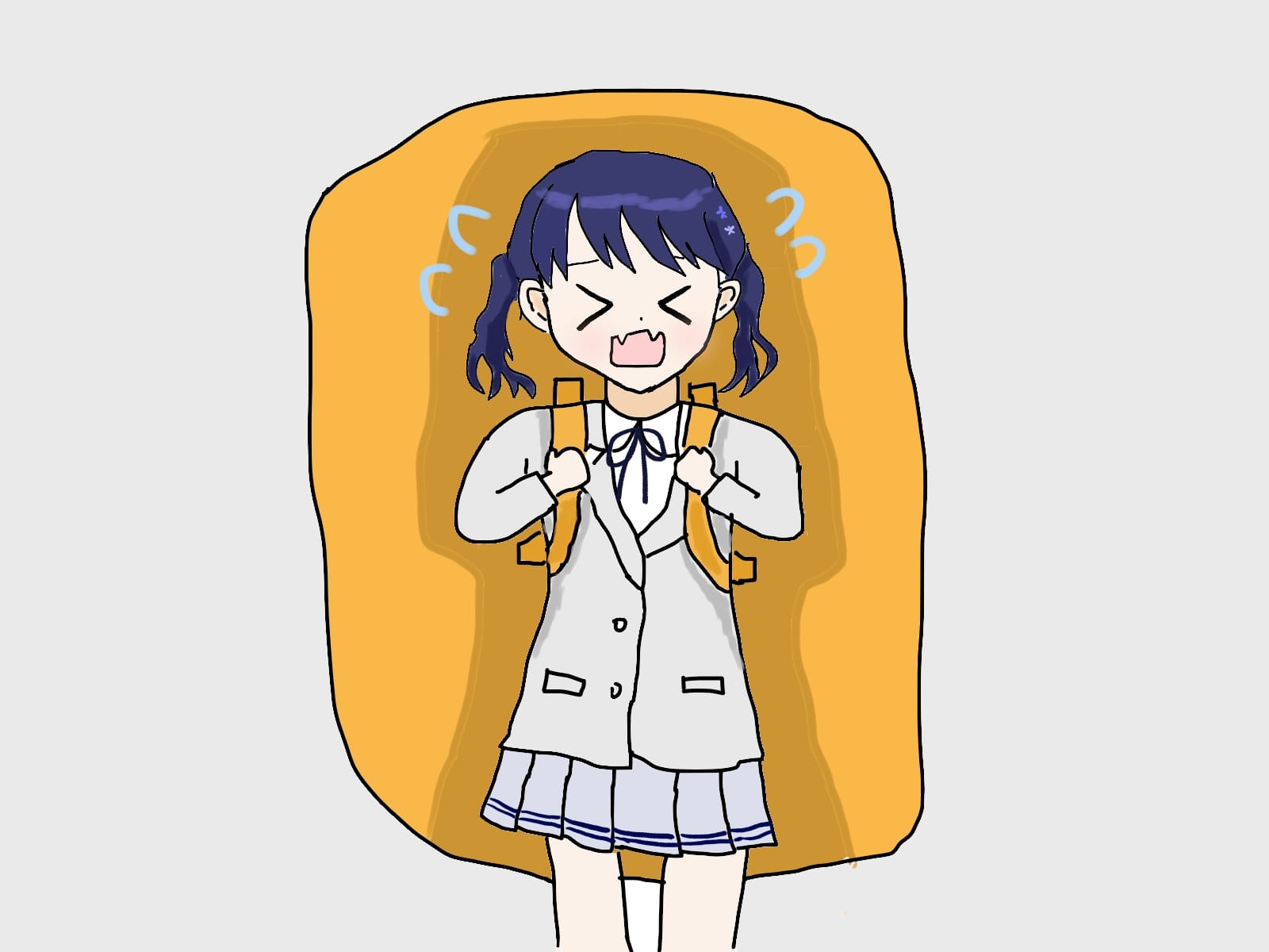 でかすぎるリュックを背負う福丸小糸 本人 イラスト Art Street アートストリート