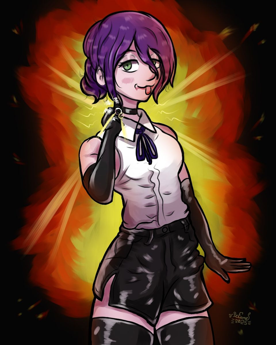 Reze 💣😈 Illust of vicfunes fanart illustration anime animegirl cutegirl devil devilgirl ChainsawMan Reze