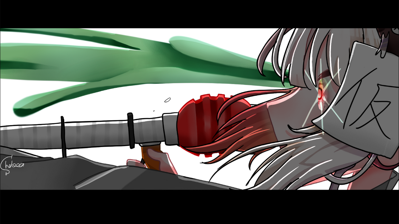 光を与えて【タップ推奨】 Illust of 白海 しゃけ / 代選中 かっこいい 本気 よそのこ 代理 本気絵 ガチ絵 あすたりすくあーと 至高なるソイチューバー 至高なるソイチューバ一