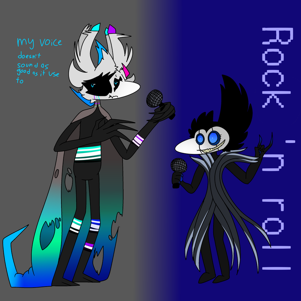 Rock 'n roll lol Illust of Casual arsonist medibangpaint Knight Hollow Hollow_Knight fnf