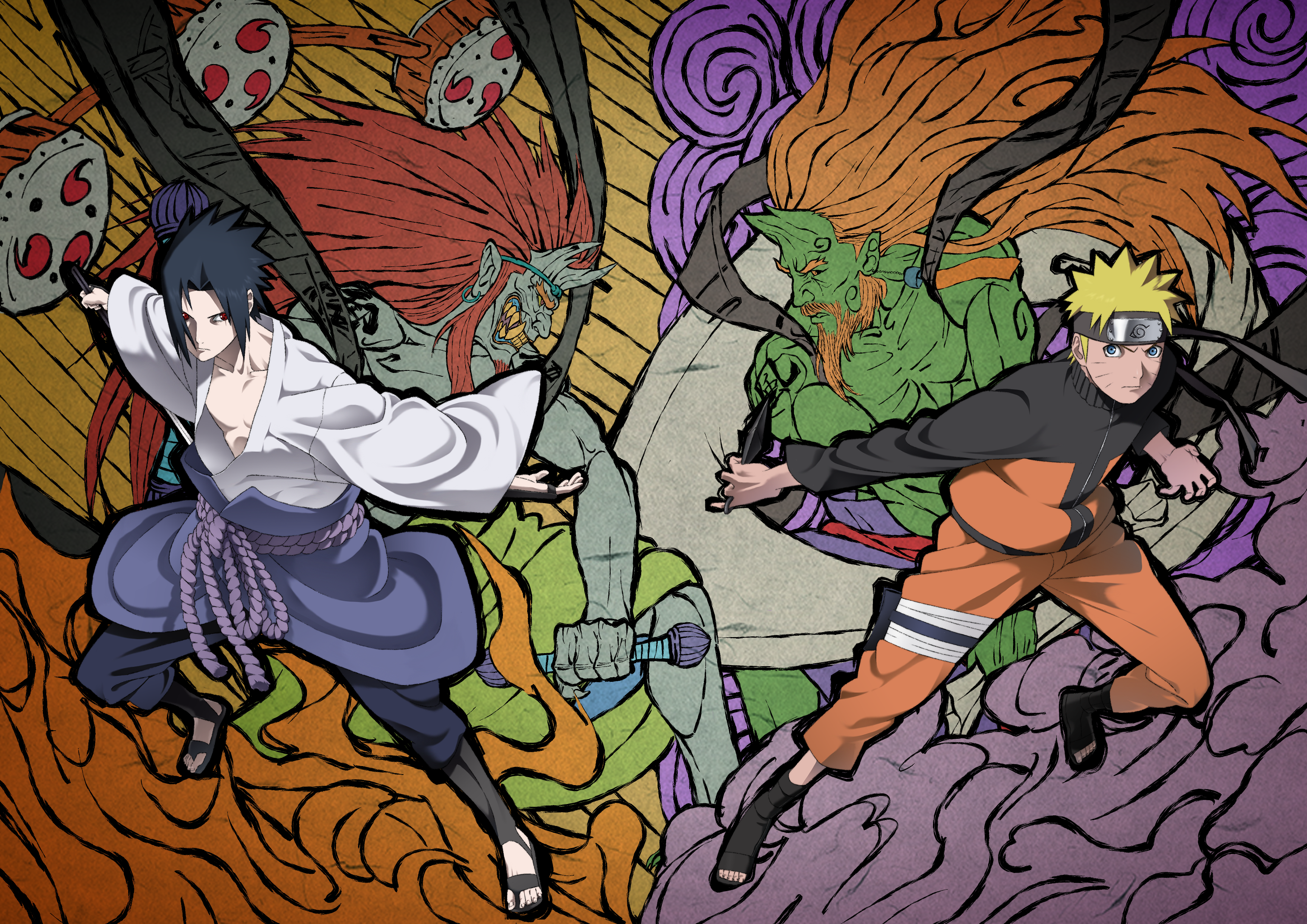 風神雷神図屏風 おはこ - Illustrations ART street
