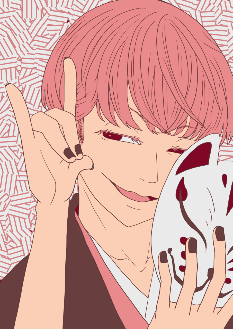 狐のお面 ルイ ボスティー イラスト Art Street アートストリート