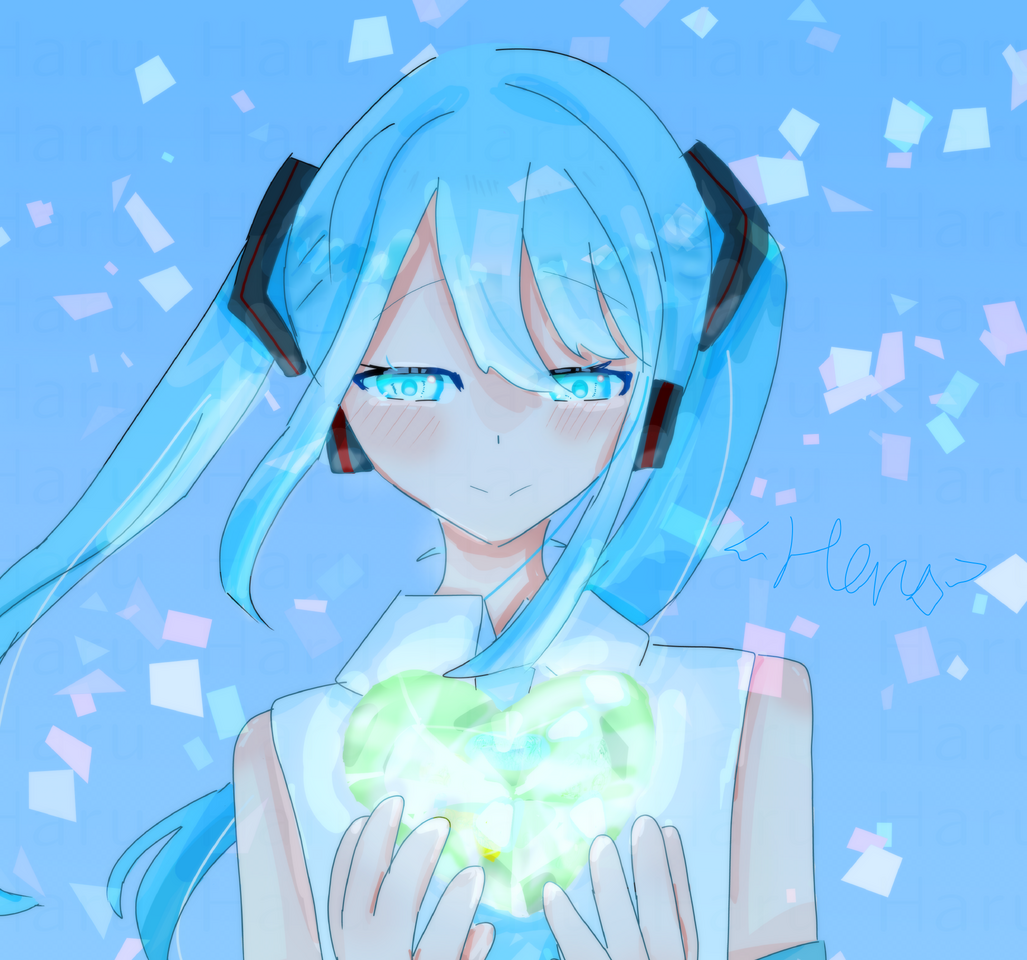 思いのかけら Illust of 冬華はる cute ミク 本気絵 Project_Sekai アンチお断り 勝手にタグ編集❌(するときは許可とって)