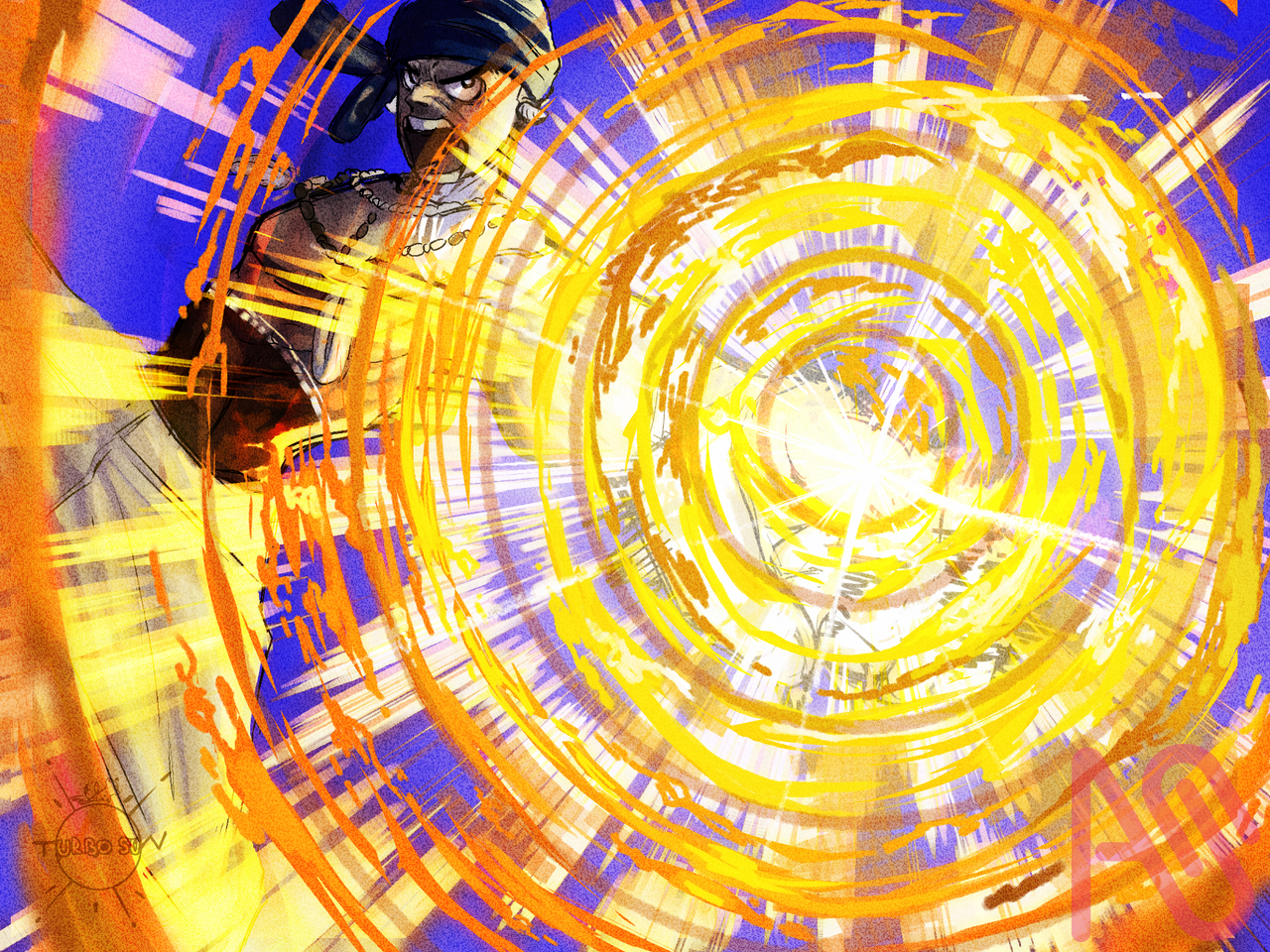 Fire Whirlwind  Illust of Turbo_sun56 manga oc medibang fire mangaka afro RDC congo Batéké Turbo_sun56