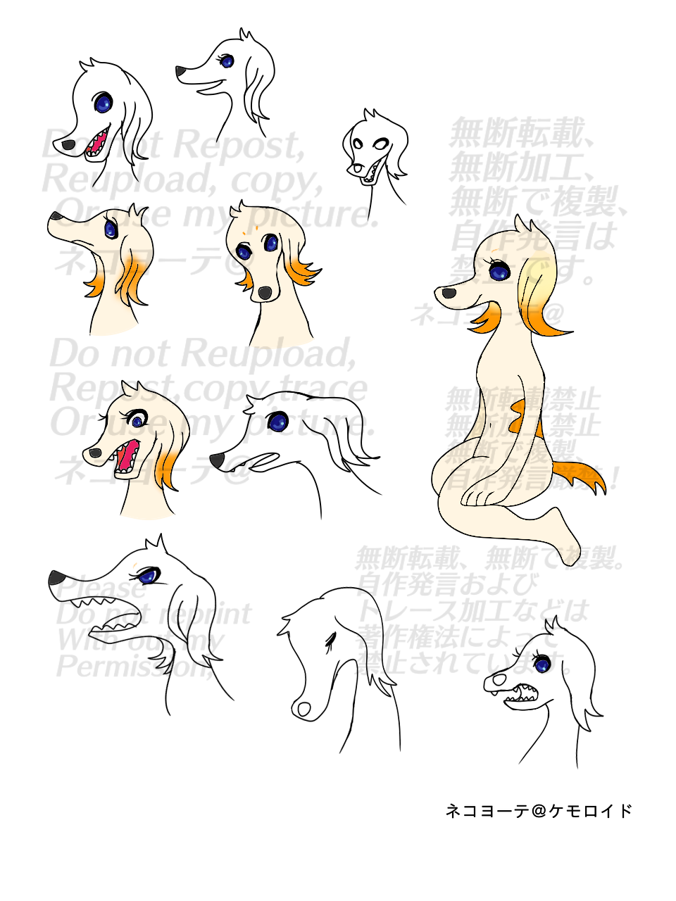 マリー サルーキ犬 設定画 ネッコヨーテ 元イカちまき Illustrations Art Street