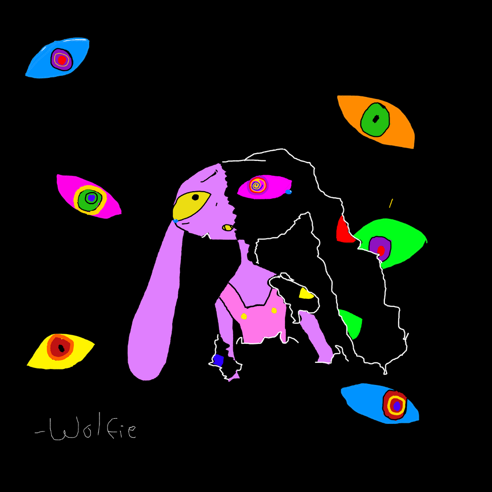 Jax Abstraction Illust of Wolfie medibangpaint bunny sad abstract abstraction jax tadc TADC
