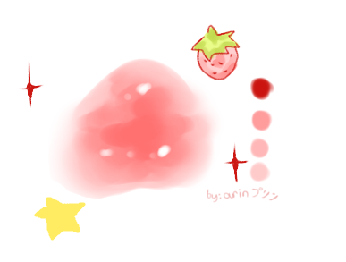 Lips🍓🌷💦 Illust of ˖🌊⋆☆Arinプリン🍮‧₊˚☆˖⋆🐚 pink cute kawaii lips