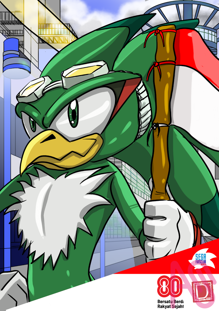 Jet The Hawk for 80 Independence day  Illust of Adhi Trahono SEGA digital timelapse jetthehawk