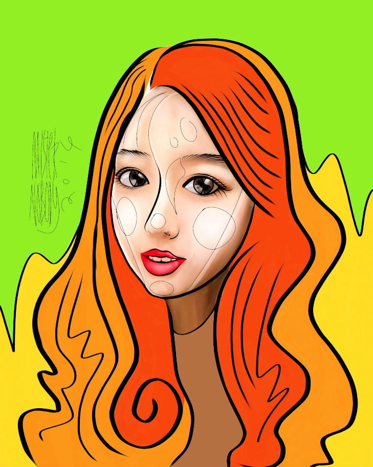 Orange Girl LuisVilleda Illustrations ART street