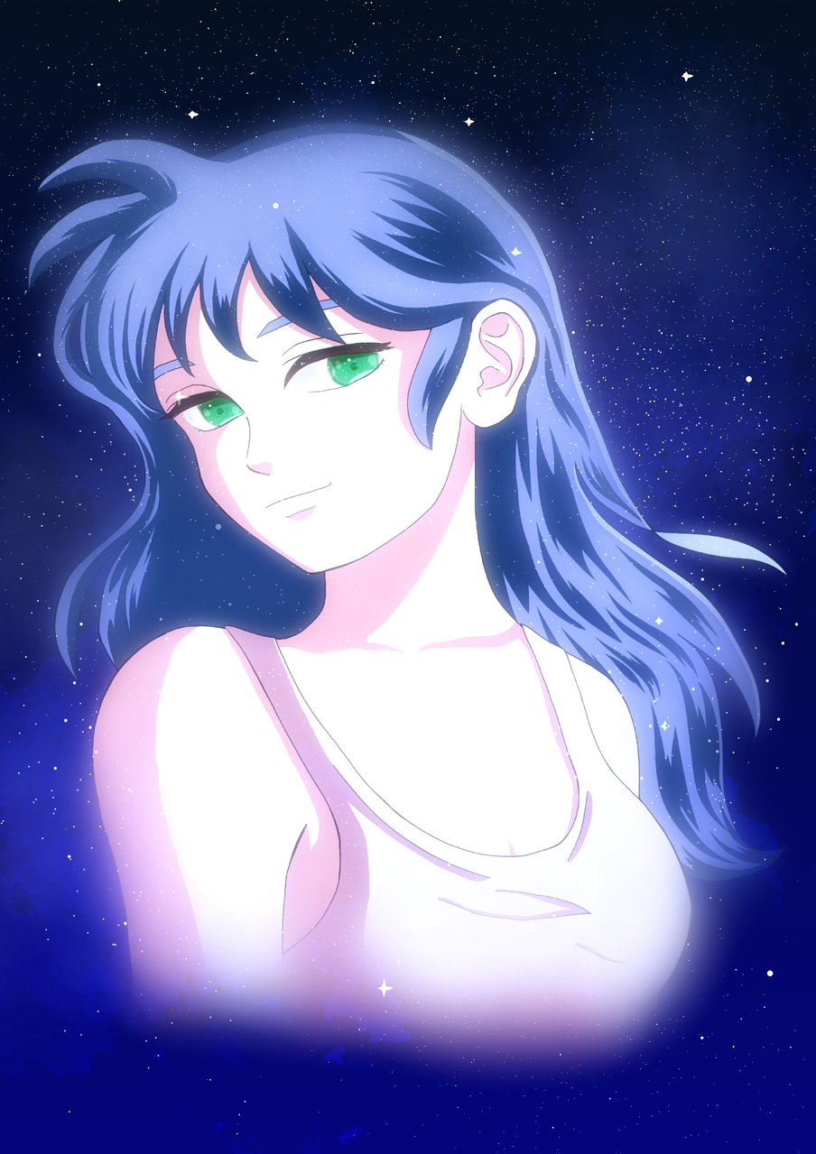  「透明な記憶 / Invisible Memory」
 Illust of フレイア・ベアトリス ロング female illustration 夜空 medibangpaint longhair 女性イラスト