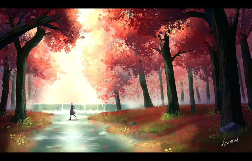 紅葉の森林 光佑翠 イラスト Art Street アートストリート