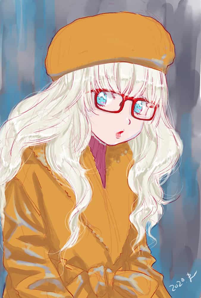 髪がふわっとしてるメガネちゃんが描きたかった 梅川和実 イラスト Art Street アートストリート