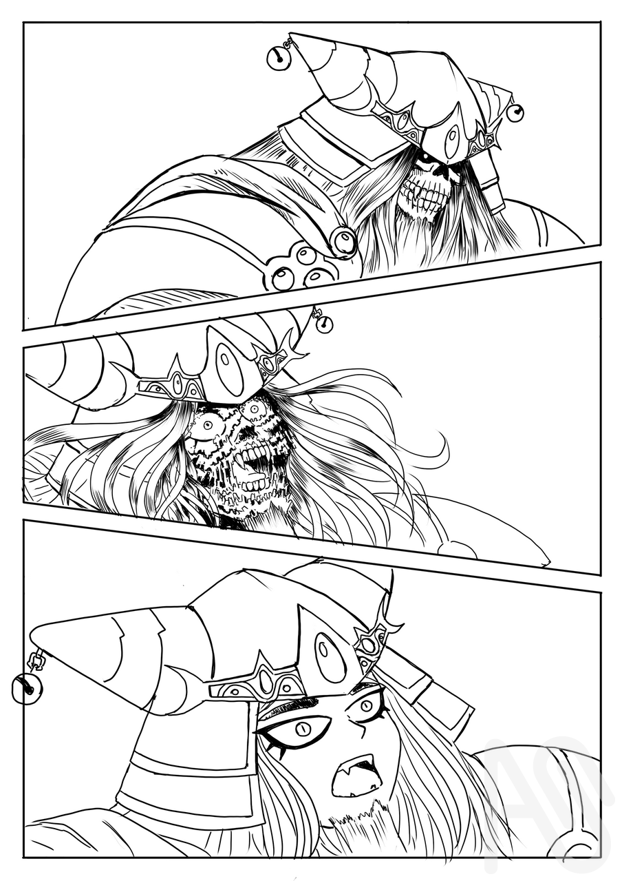 proceso página comic Deus armor Mekatherion  Illust of poroniel-33 Comics original color pagina