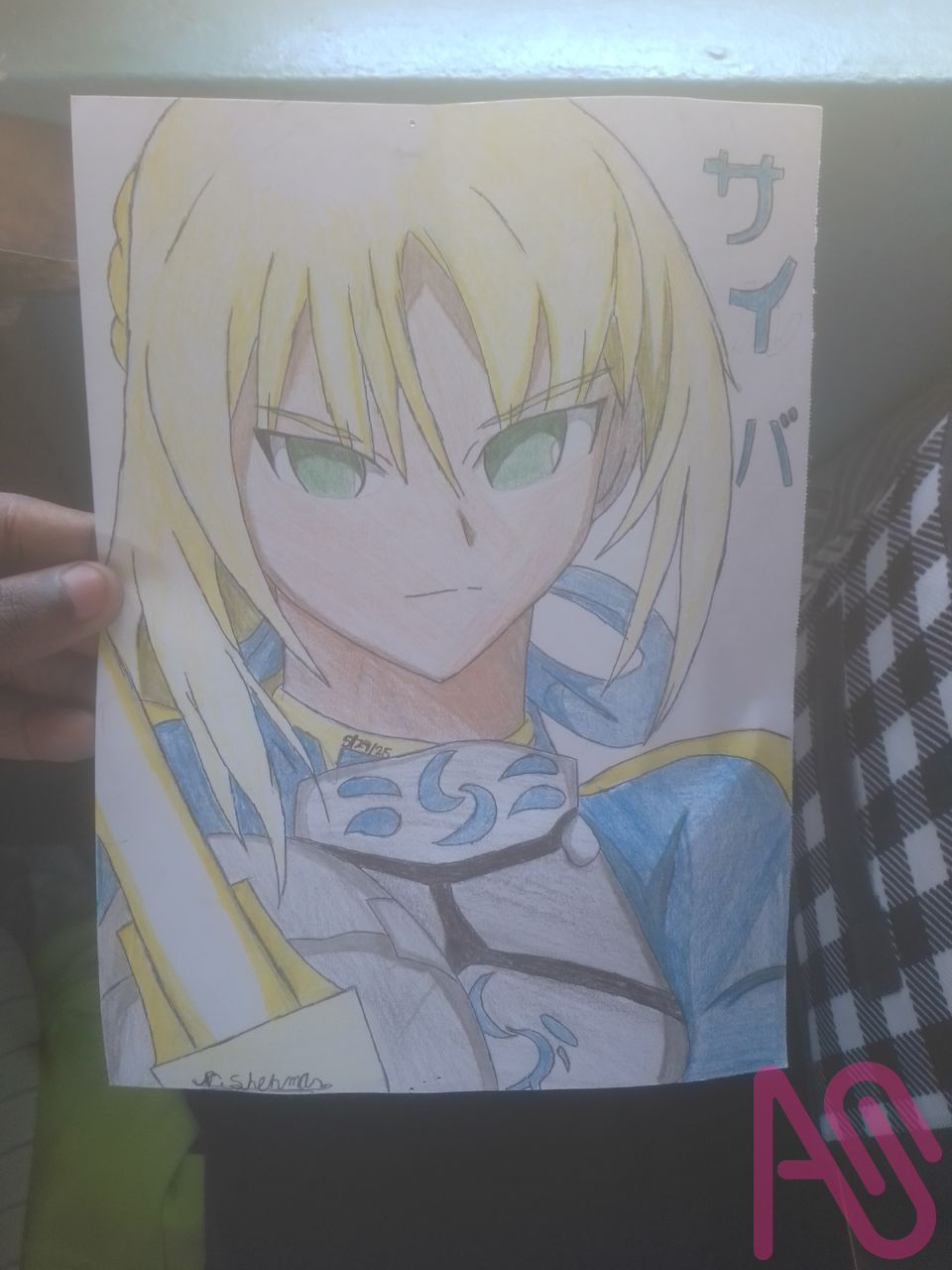 Saber( The fate series) Illust of Navaree sherman anime shonen Fate/GrandOrder saber Knight ArtoriaPendragon