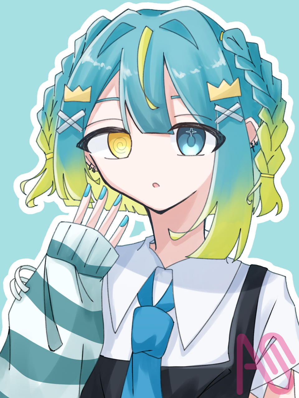 とあちゃん🩵💛 Illust of くるみ@オリ選中！ girl 初心者 illustration kawaii よその子 illustrations ibispaint 代理 とあのたからもの